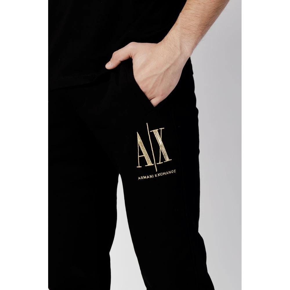 Armani Exchange Black Cotton Joggers (Workout Pants) by Armani Exchange