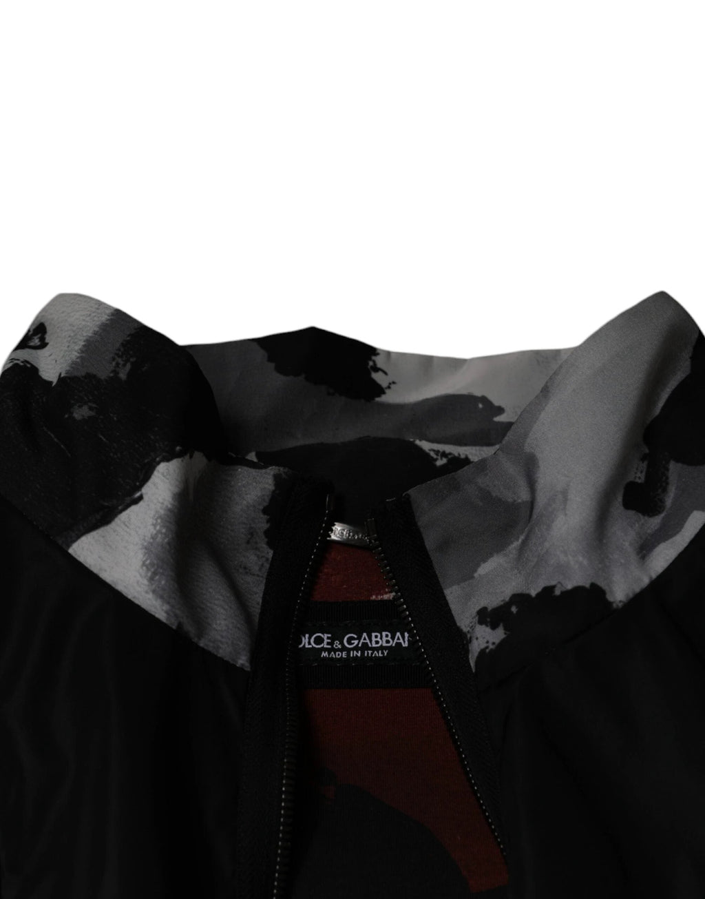 Dolce & Gabbana Black Nylon Full Zip Men Bomber Jacket by Dolce & Gabbana