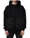 Dolce & Gabbana Black Hooded Pullover Men Sweatshirt Sweater by Dolce & Gabbana
