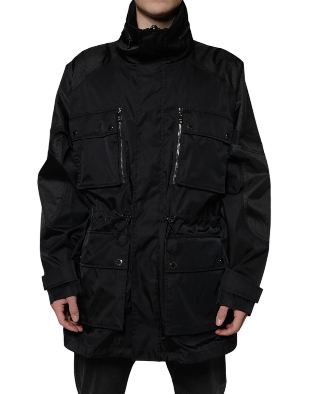 Dolce & Gabbana Black Nylon Winter Men Parka Coat Jacket by Dolce & Gabbana