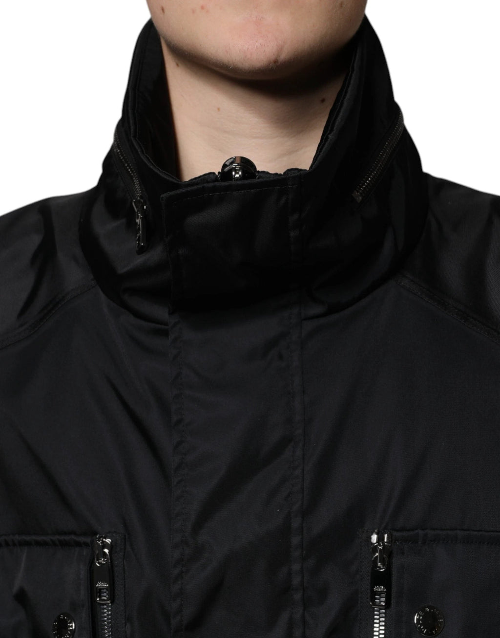 Dolce & Gabbana Black Nylon Winter Men Parka Coat Jacket by Dolce & Gabbana
