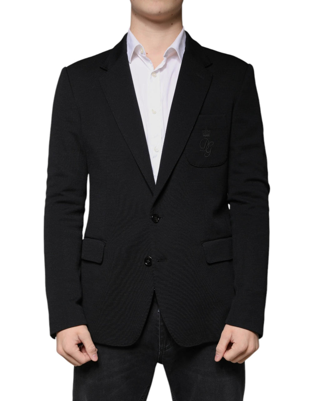 Dolce & Gabbana Black Wool Single Breasted Formal Blazer by Dolce & Gabbana
