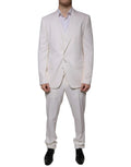 Dolce & Gabbana White Wool Silk 3 Piece SlimFit Formal Suit by Dolce & Gabbana