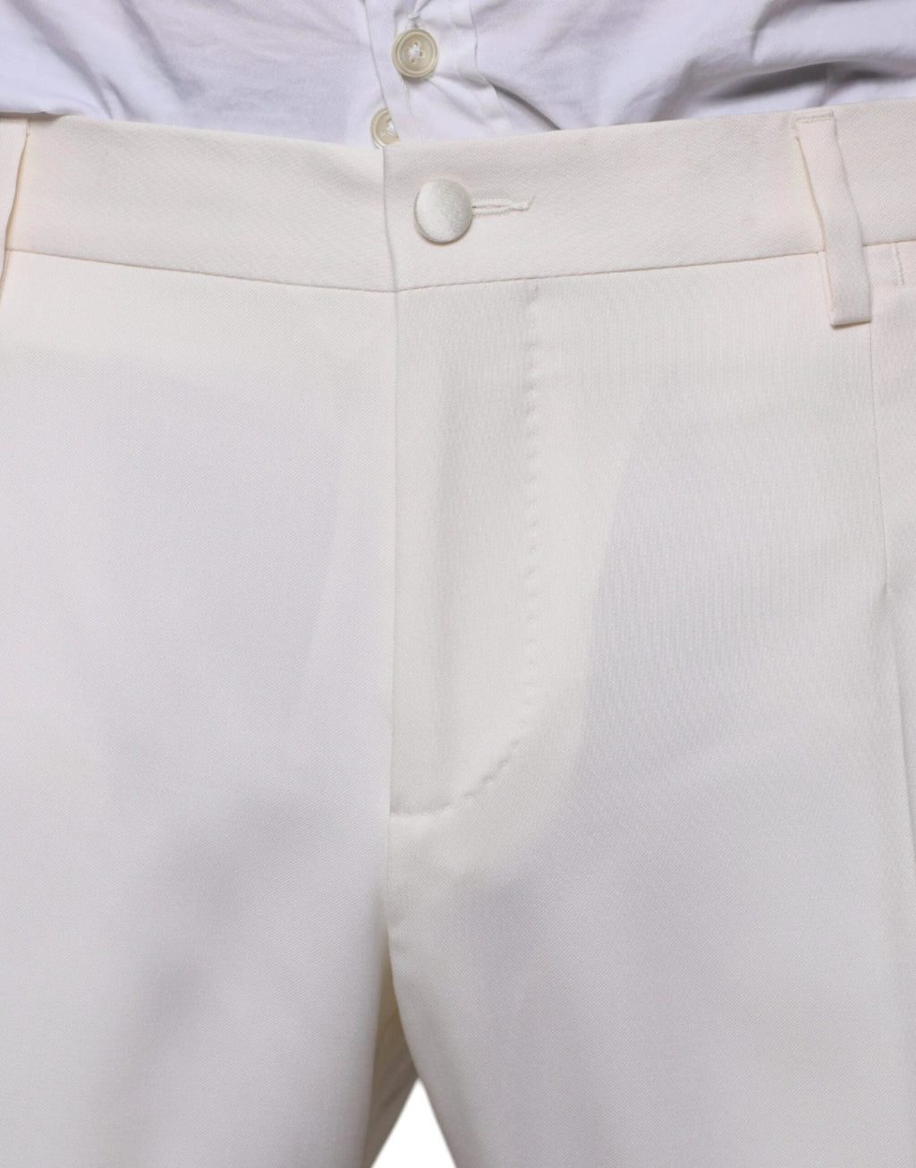 Dolce & Gabbana White Wool Silk 3 Piece SlimFit Formal Suit by Dolce & Gabbana