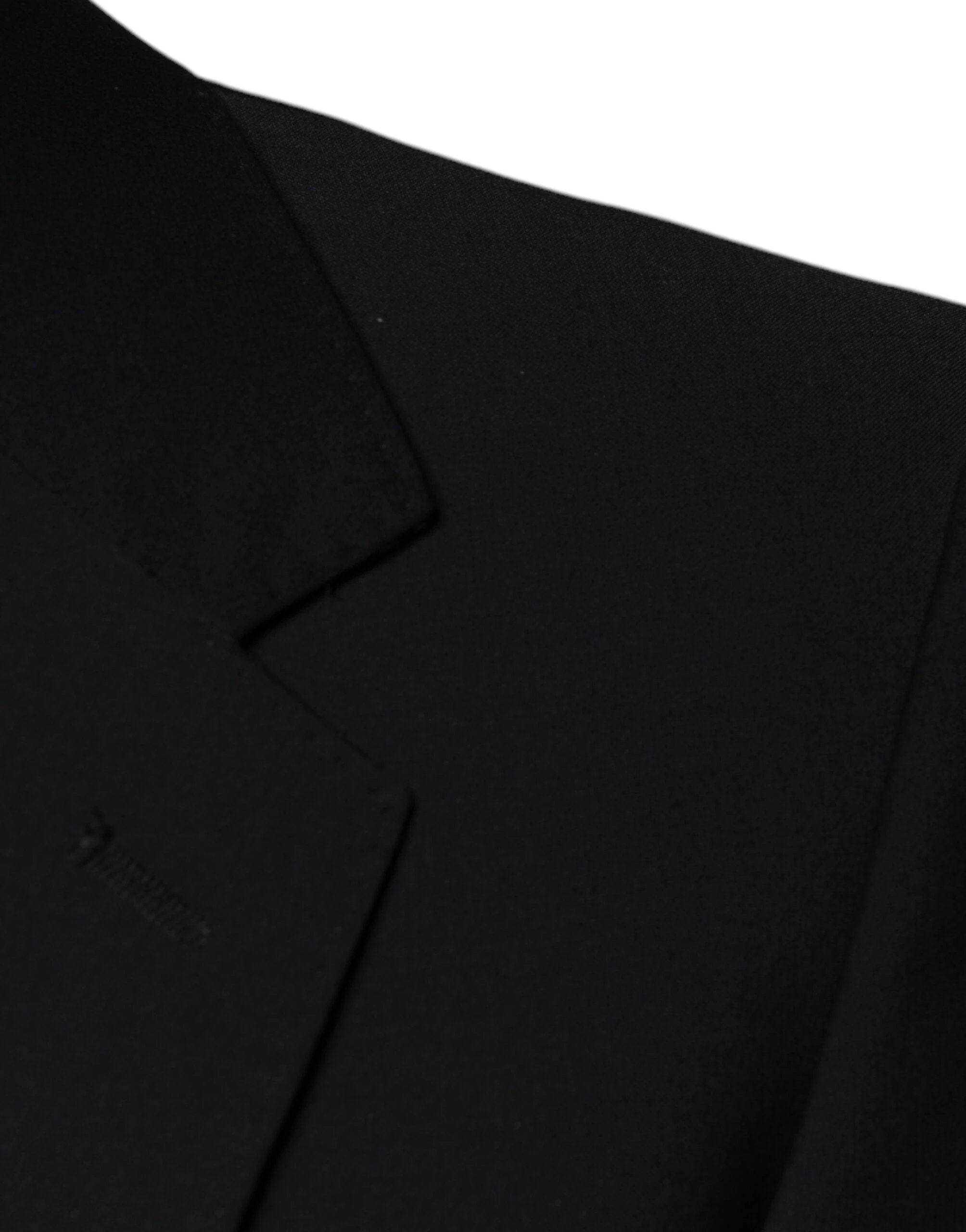 Dolce & Gabbana Black Wool 3 Piece Slim Fit Formal Men Suit by Dolce & Gabbana