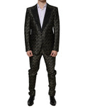 Dolce & Gabbana Black Stars Jacquard SICILIA 2 Piece Suit by Dolce & Gabbana