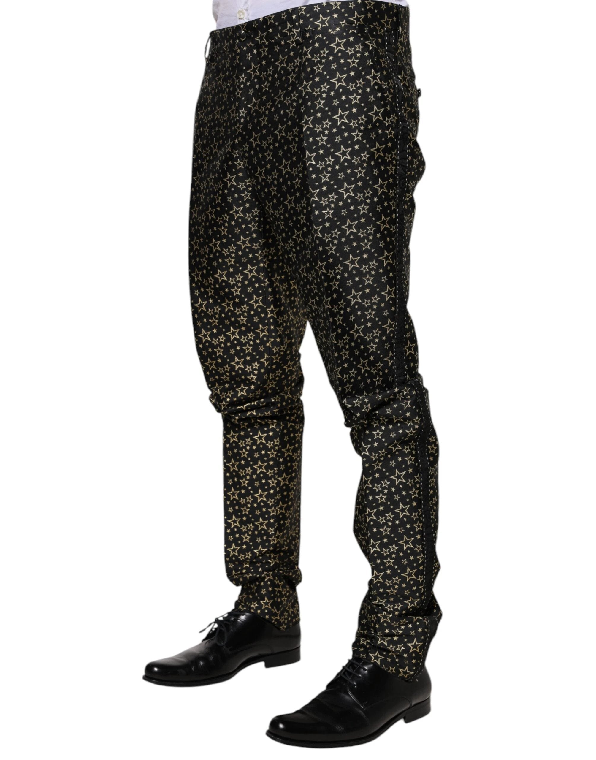 Dolce & Gabbana Black Stars Jacquard SICILIA 2 Piece Suit by Dolce & Gabbana