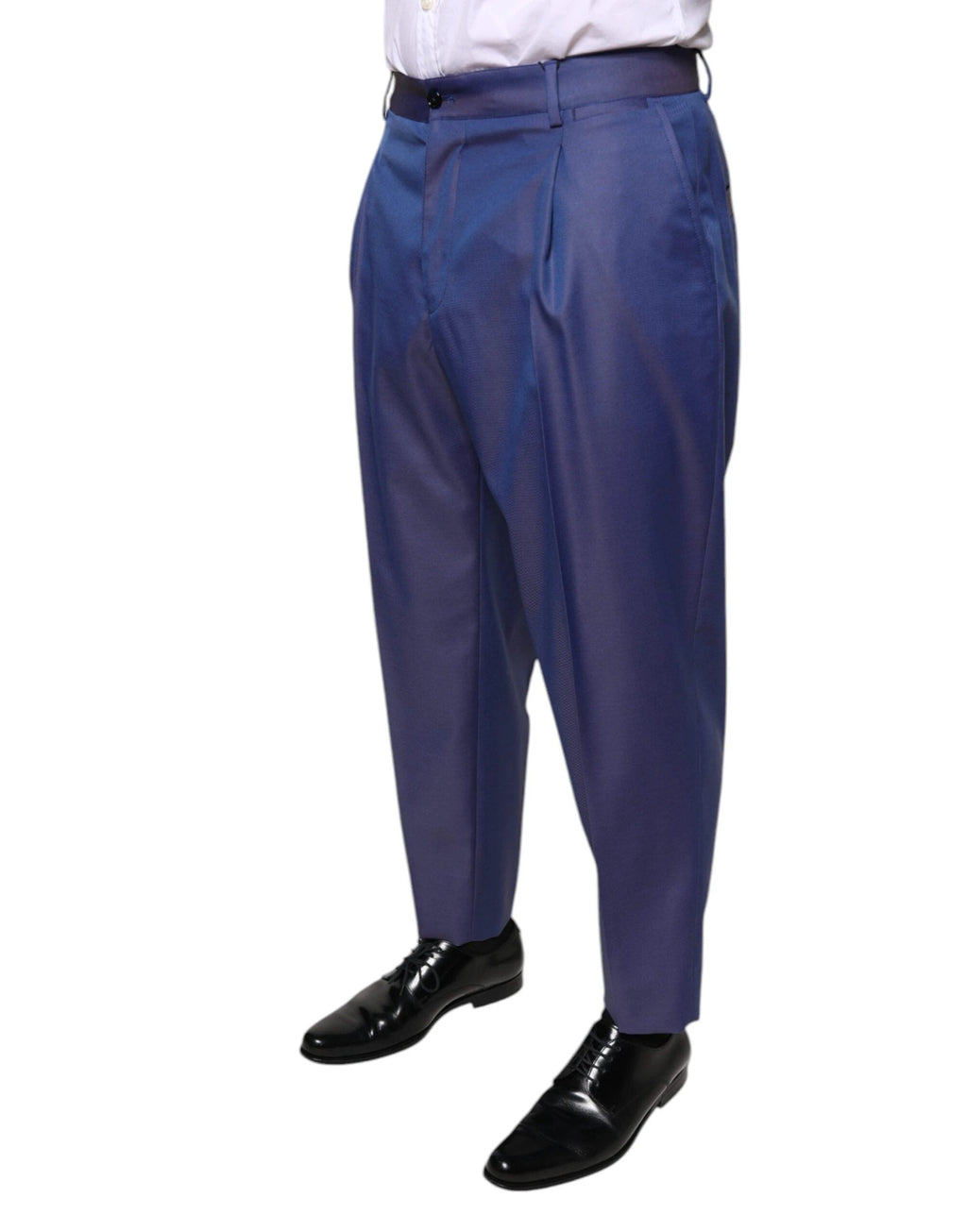 Dolce & Gabbana Blue Wool Tapered Formal Dress Pants by Dolce & Gabbana