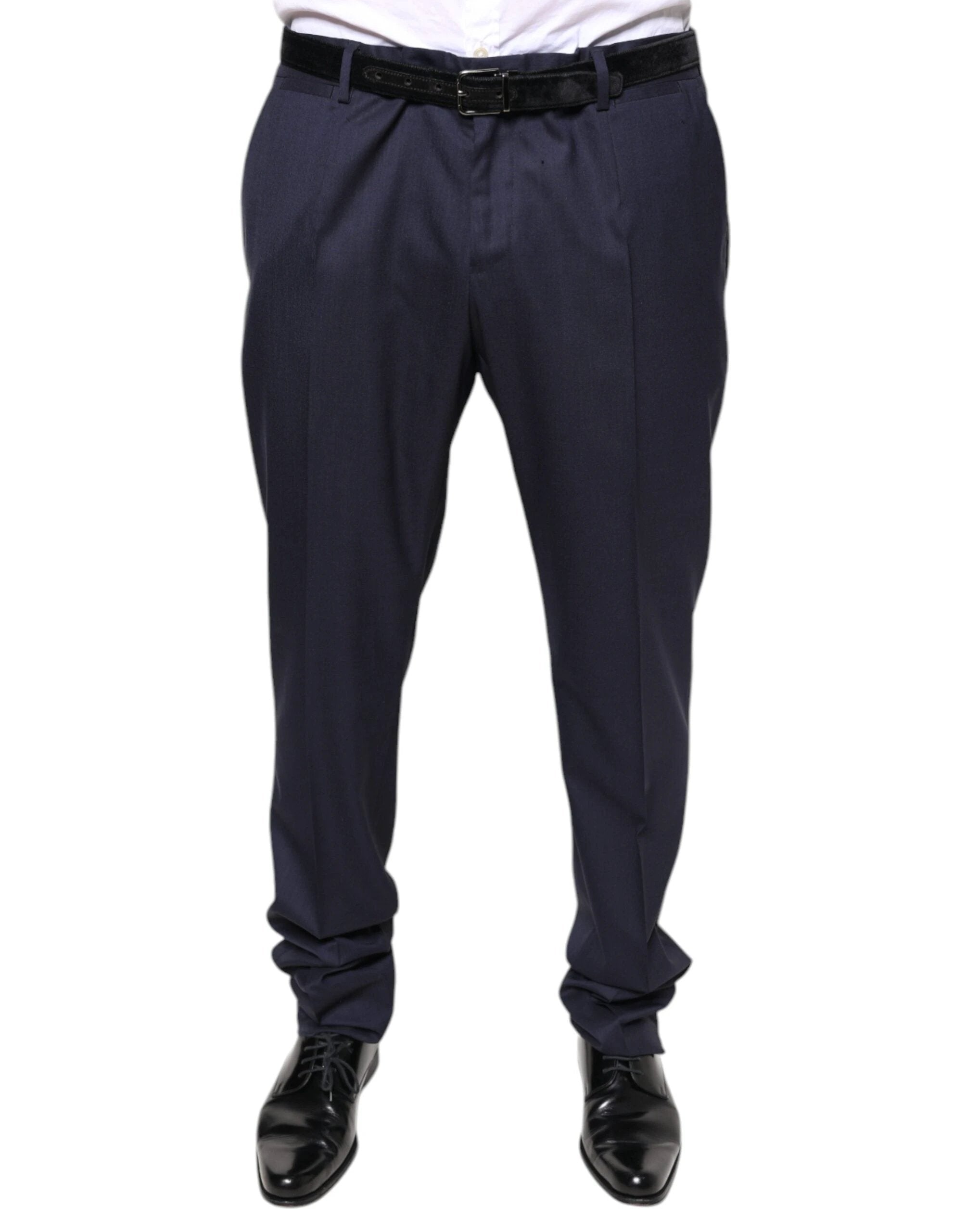 Dolce & Gabbana Blue Wool Skinny Formal Dress Pants by Dolce & Gabbana