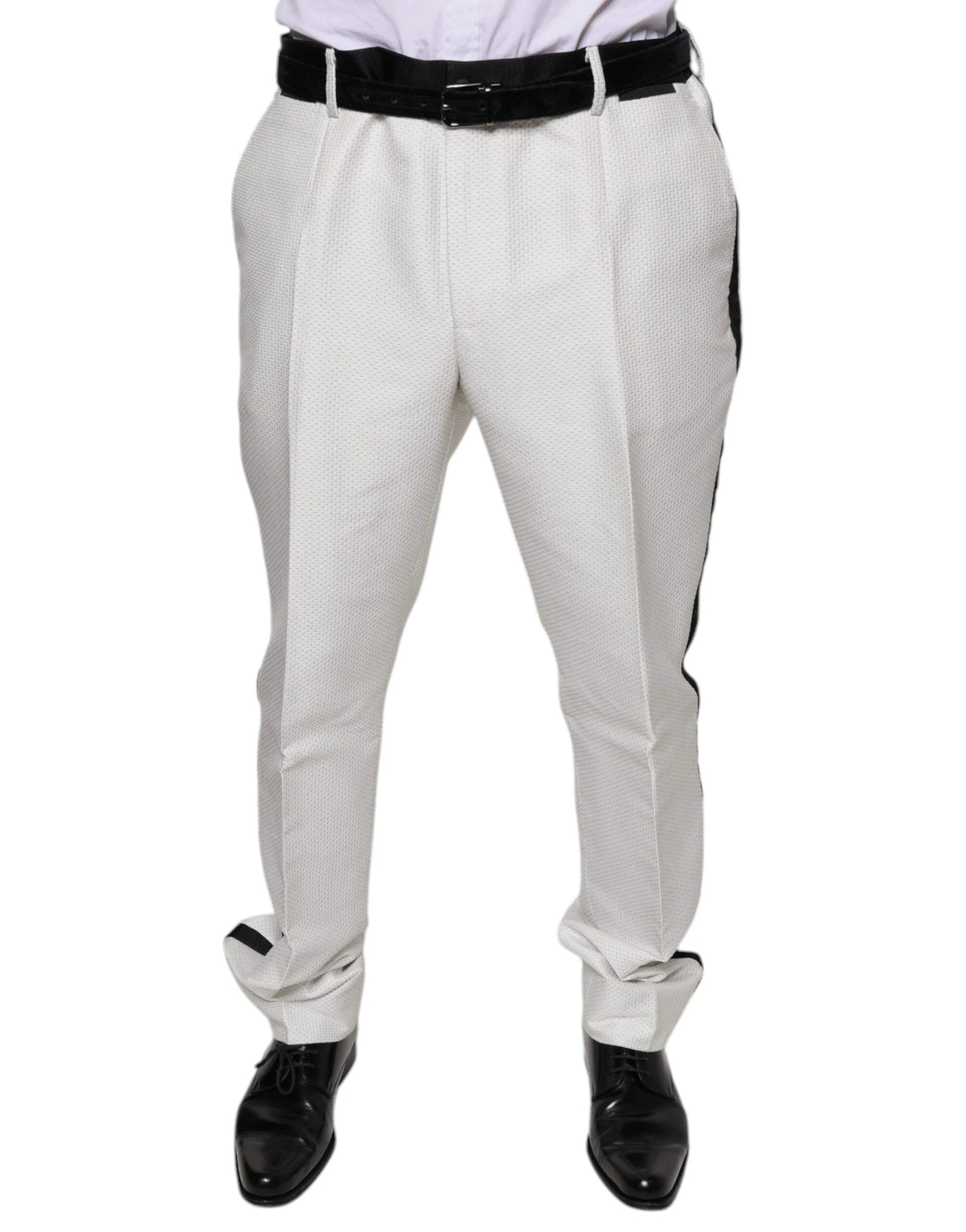 Dolce & Gabbana White Polyester Formal Dress Pants by Dolce & Gabbana