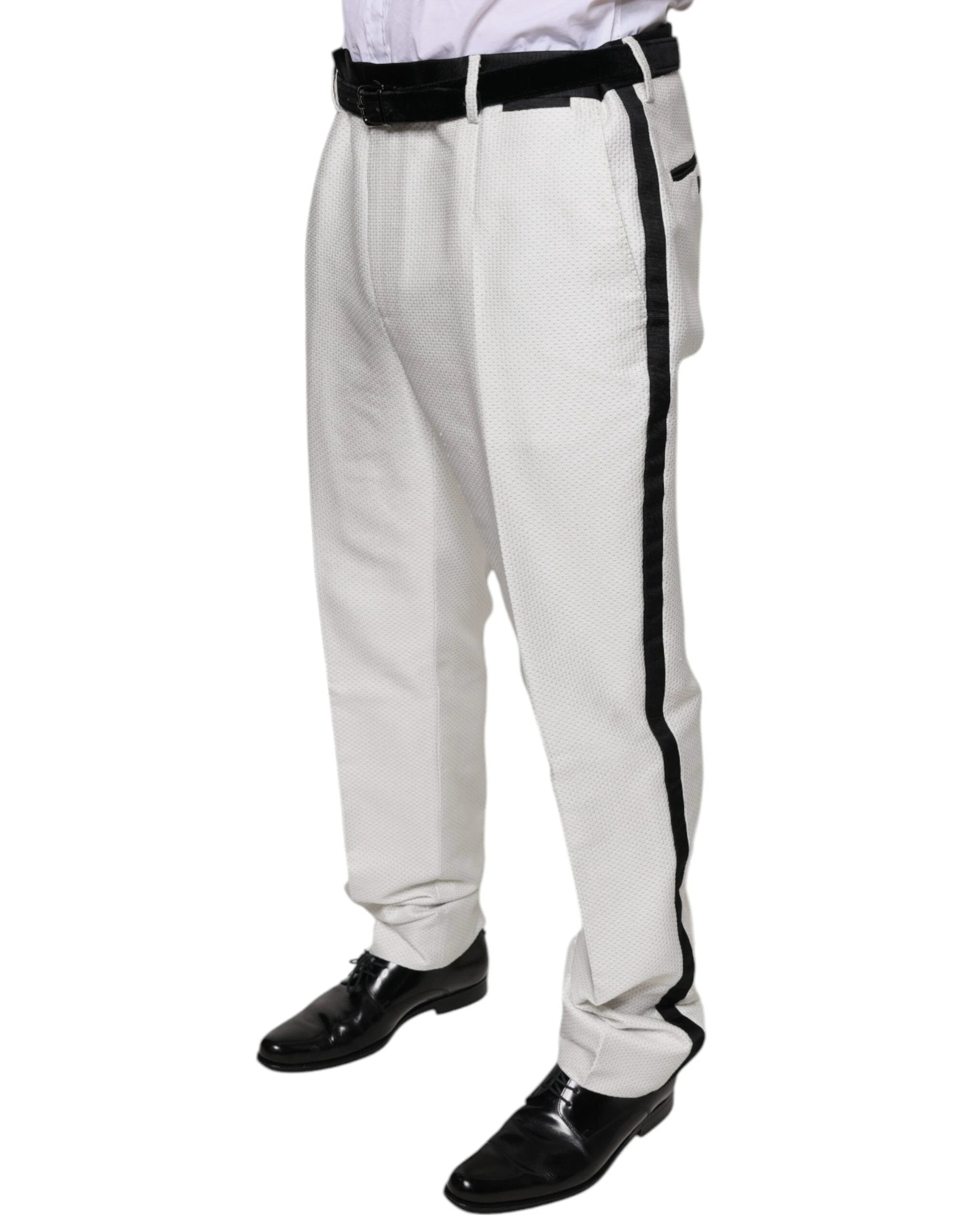 Dolce & Gabbana White Polyester Formal Dress Pants by Dolce & Gabbana