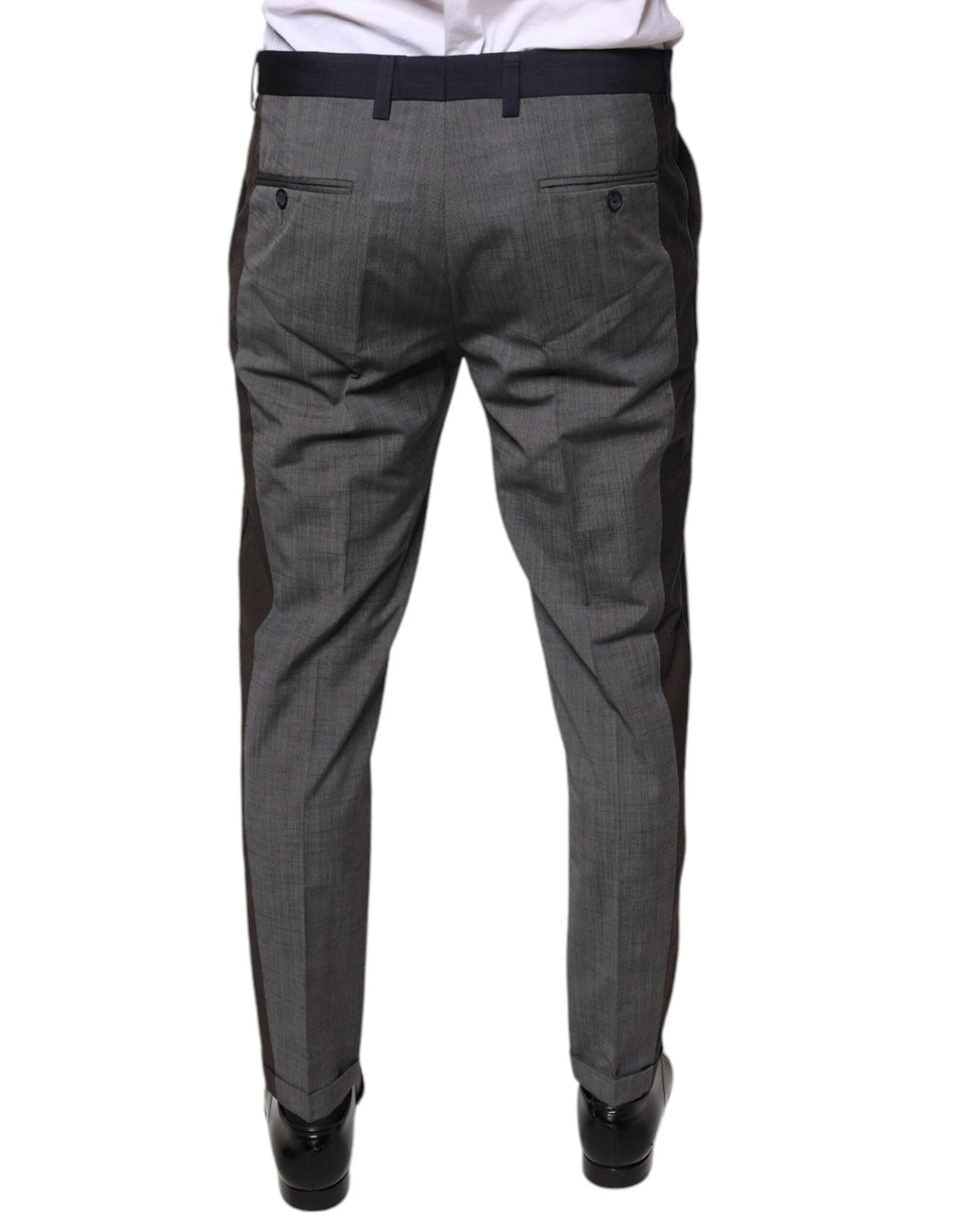 Dolce & Gabbana Black Cotton Wool Formal Dress Pants by Dolce & Gabbana