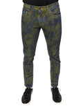 Dolce & Gabbana Blue Cotton Dye Slim Fit Men Denim Jeans by Dolce & Gabbana