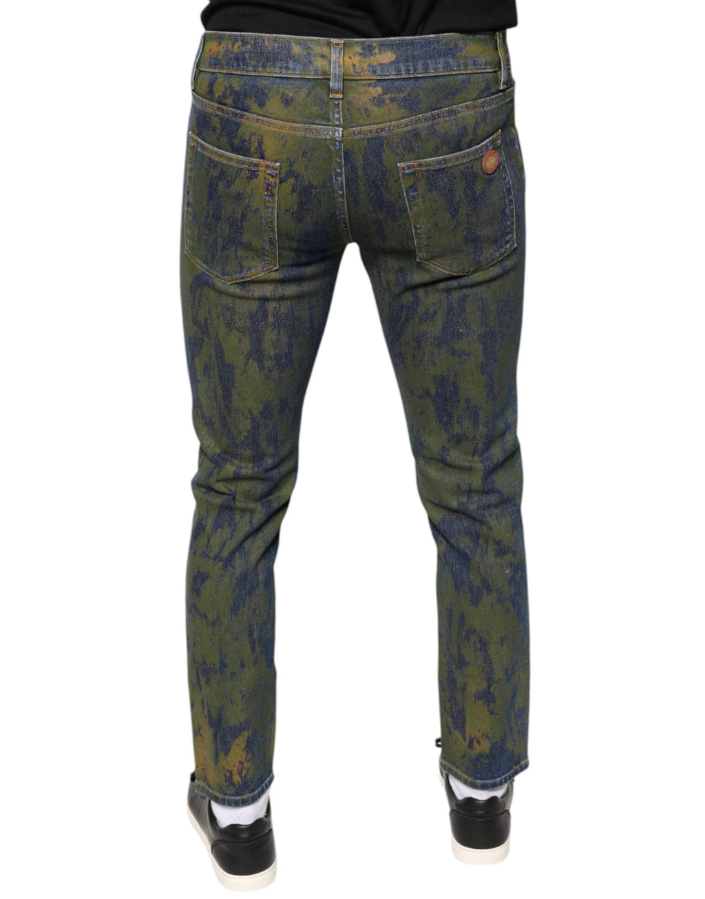 Dolce & Gabbana Blue Cotton Dye Slim Fit Men Denim Jeans by Dolce & Gabbana