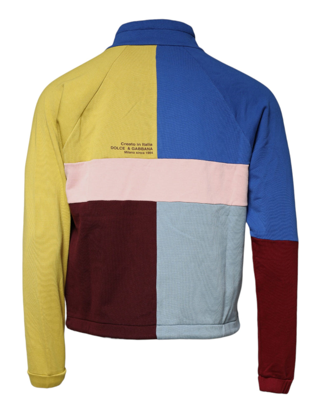 Dolce & Gabbana Multicolor Patchwork Men Sweatshirt Sweater by Dolce & Gabbana
