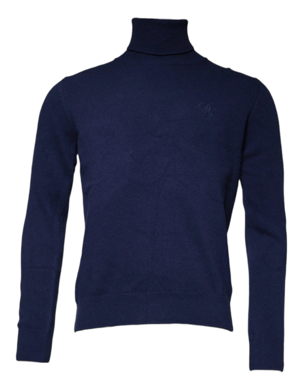 Dolce & Gabbana Blue Wool Knit Turtleneck Pullover Sweater by Dolce & Gabbana