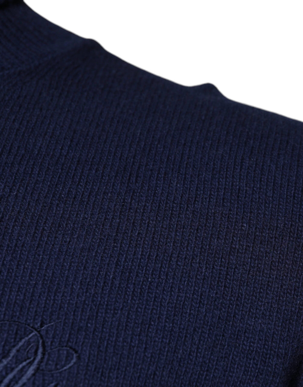Dolce & Gabbana Blue Wool Knit Turtleneck Pullover Sweater by Dolce & Gabbana