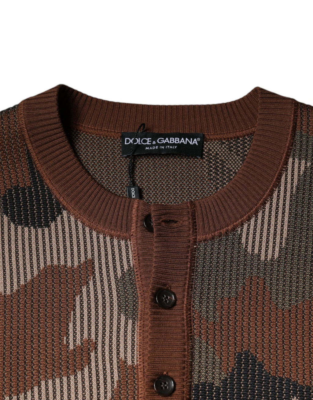 Dolce & Gabbana Multicolor Camouflage Men Pullover Sweater by Dolce & Gabbana