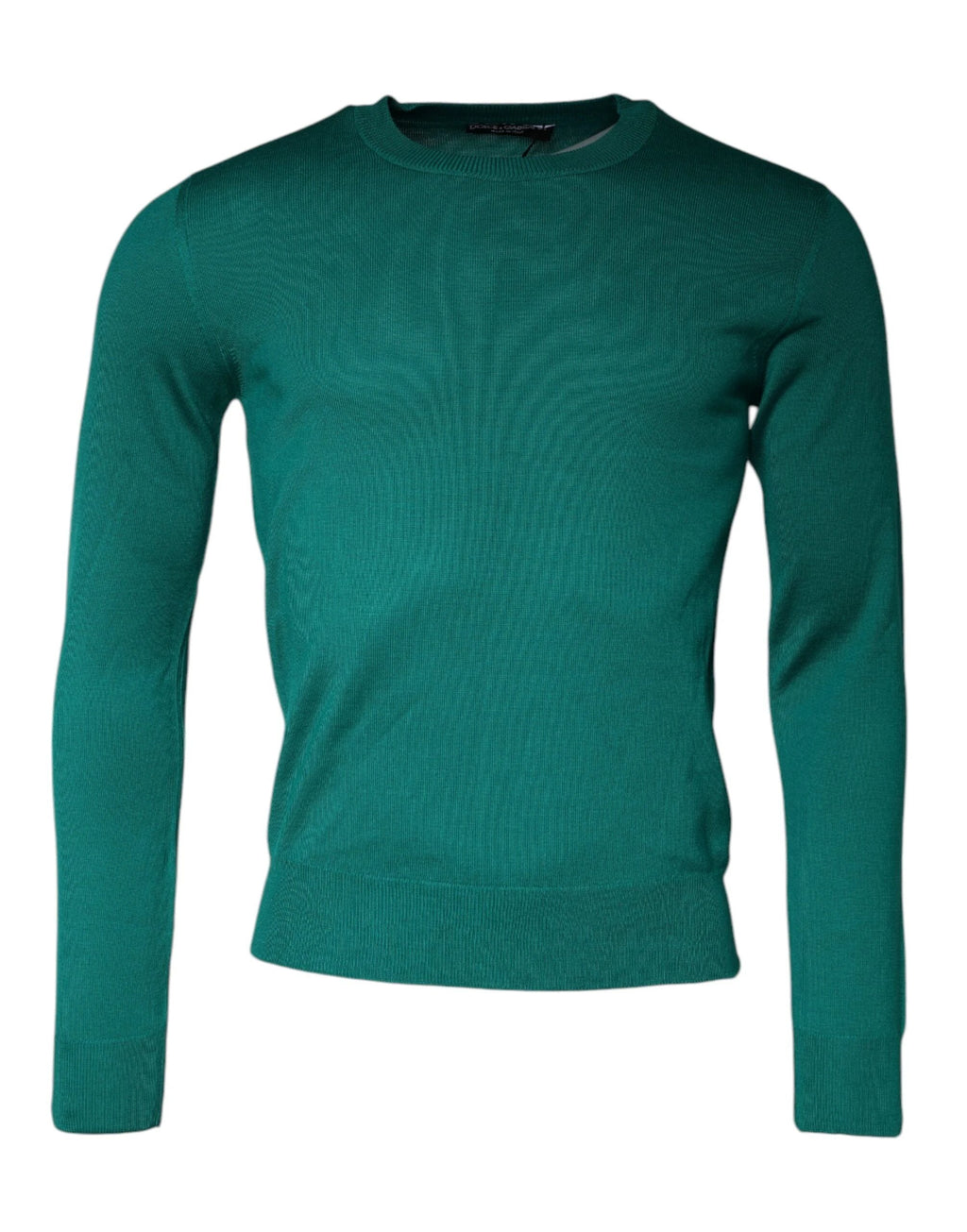 Dolce & Gabbana Green Wool Knit Crew Neck Pullover Sweater by Dolce & Gabbana
