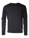 Dolce & Gabbana Dark Gray Wool Crew Neck Pullover Sweater by Dolce & Gabbana