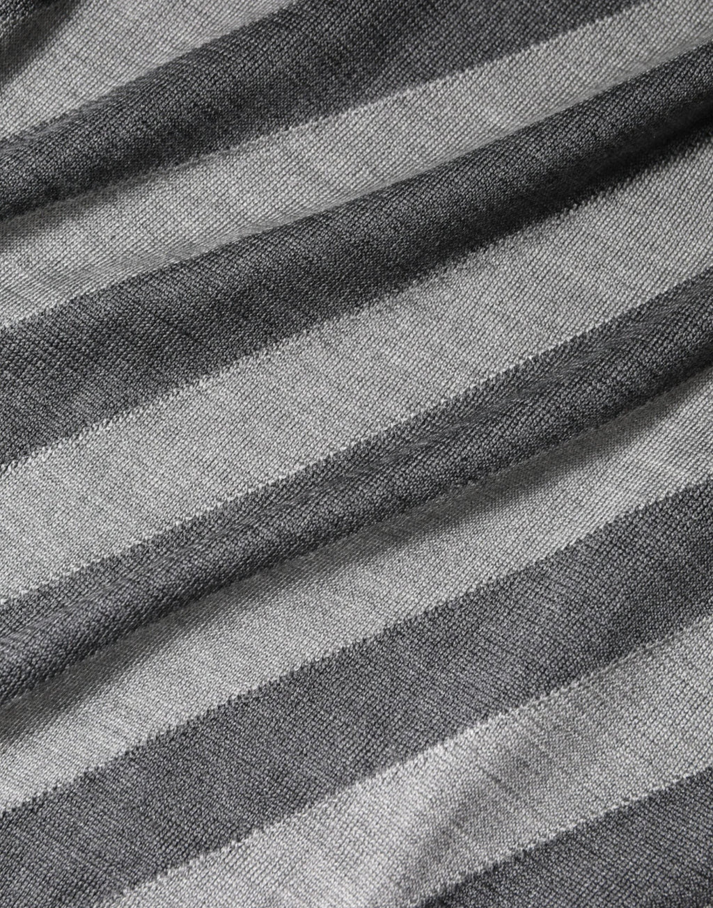 Dolce & Gabbana Gray Stripes Long Sleeve Round Neck Pullover Sweater by Dolce & Gabbana