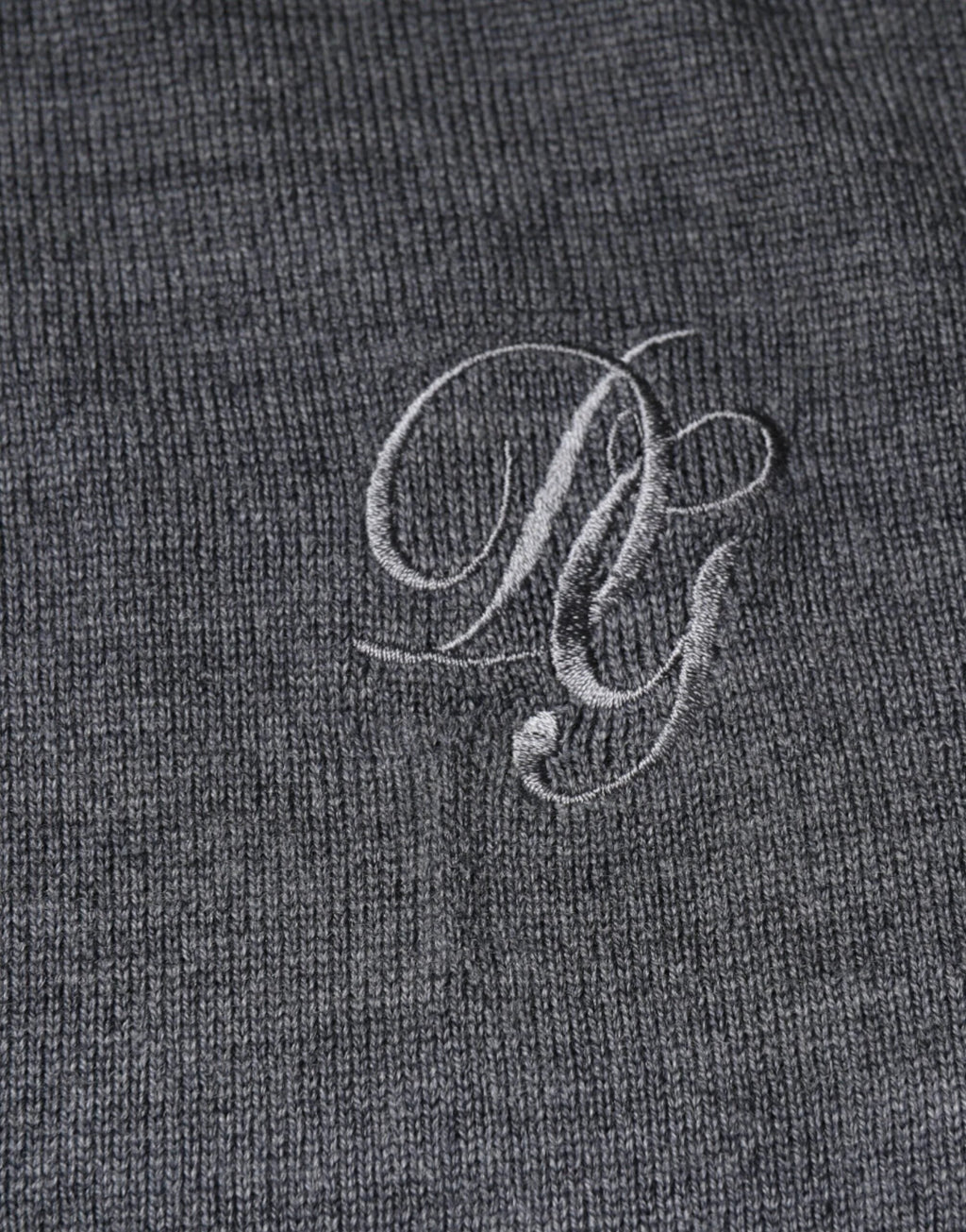 Dolce & Gabbana Dark Gray Wool Crew Neck Pullover Sweater by Dolce & Gabbana