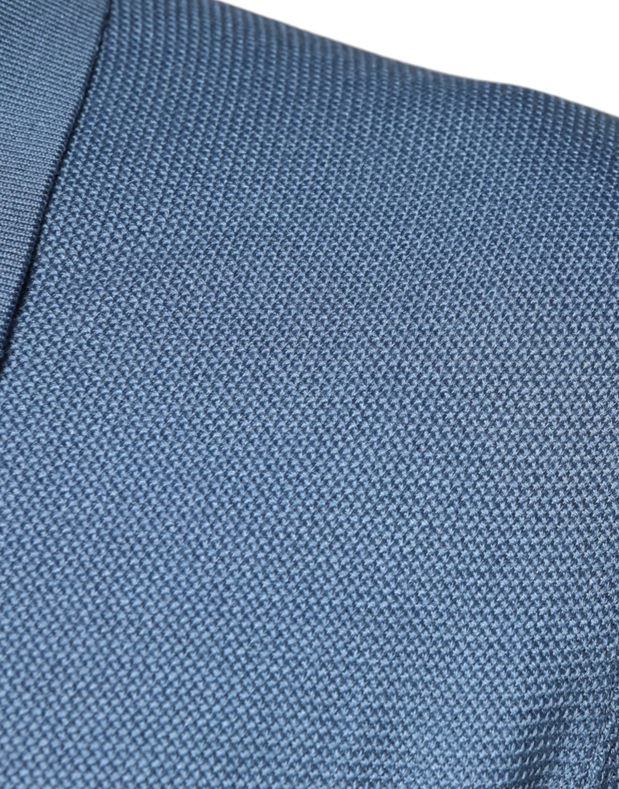 Dolce & Gabbana Sky Blue Silk Collared Men Pullover Sweater by Dolce & Gabbana