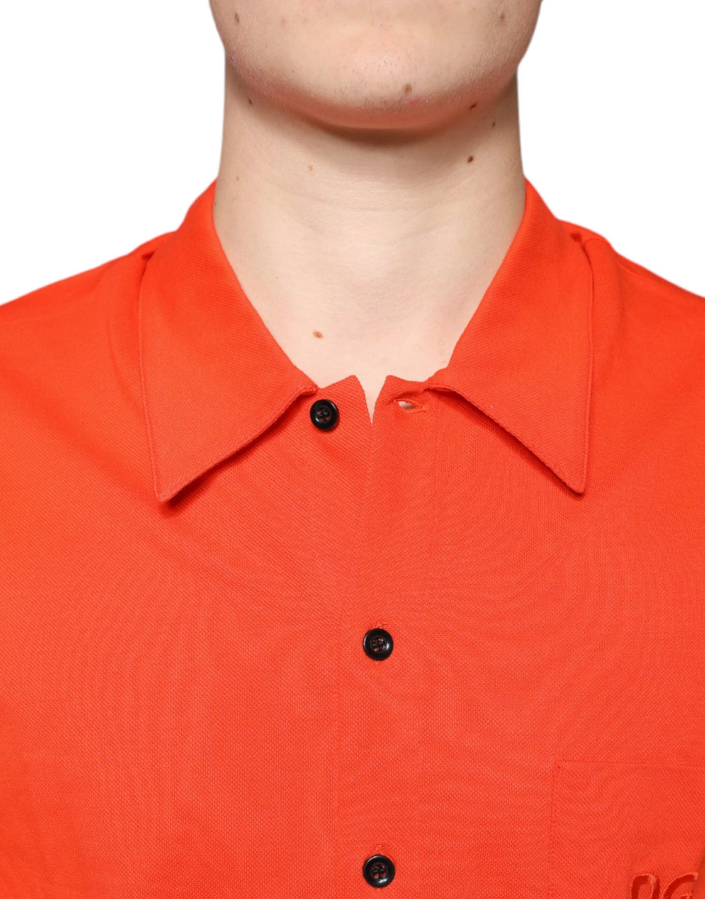 Dolce & Gabbana Orange Cotton Button Down Casual Polo Shirt by Dolce & Gabbana