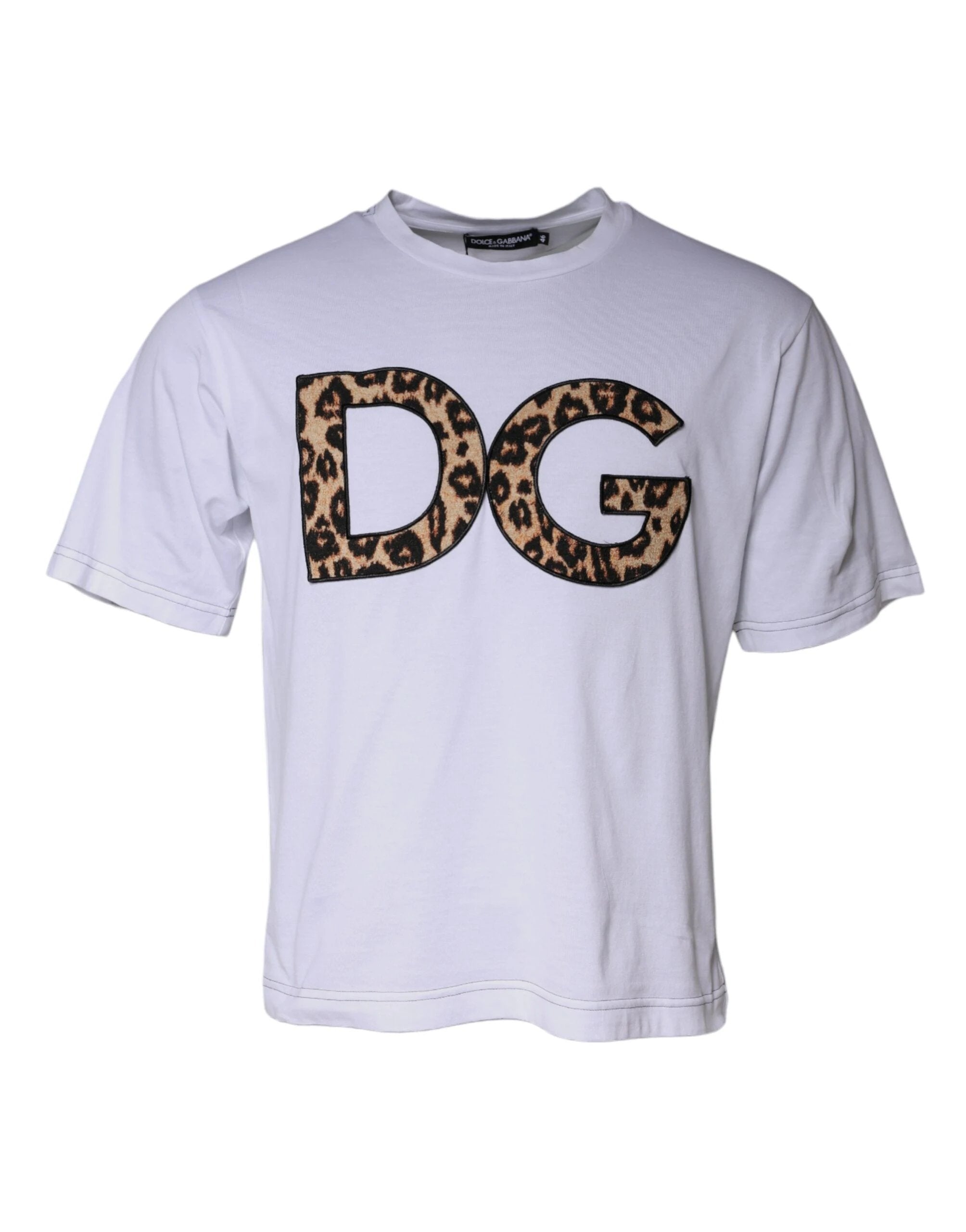 Dolce & Gabbana White DG Logo Cotton Shorts Sleeves T-shirt by Dolce & Gabbana