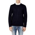 Armani Exchange Blue Wool Sweatshirt by Armani Exchange