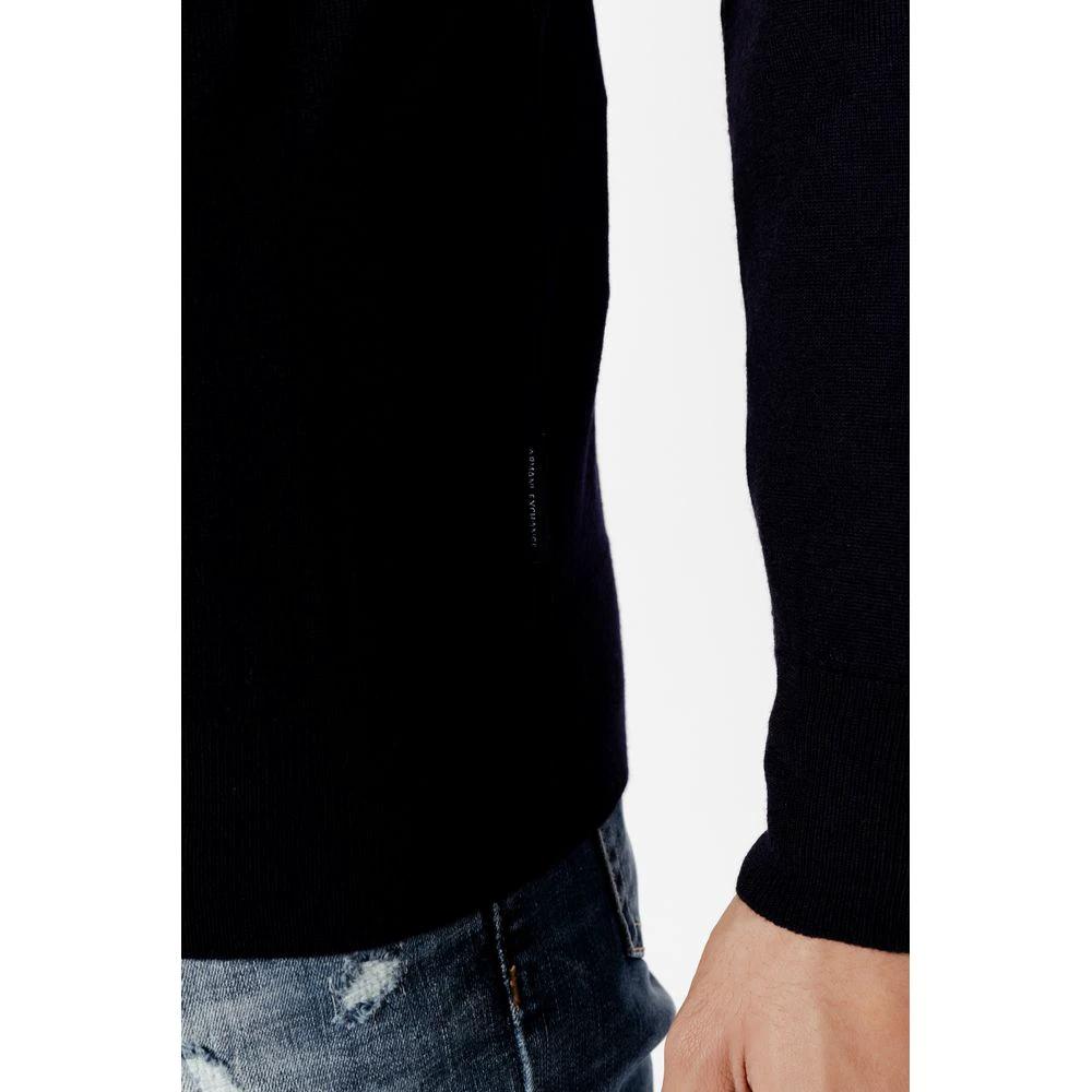 Armani Exchange Blue Wool Sweatshirt by Armani Exchange
