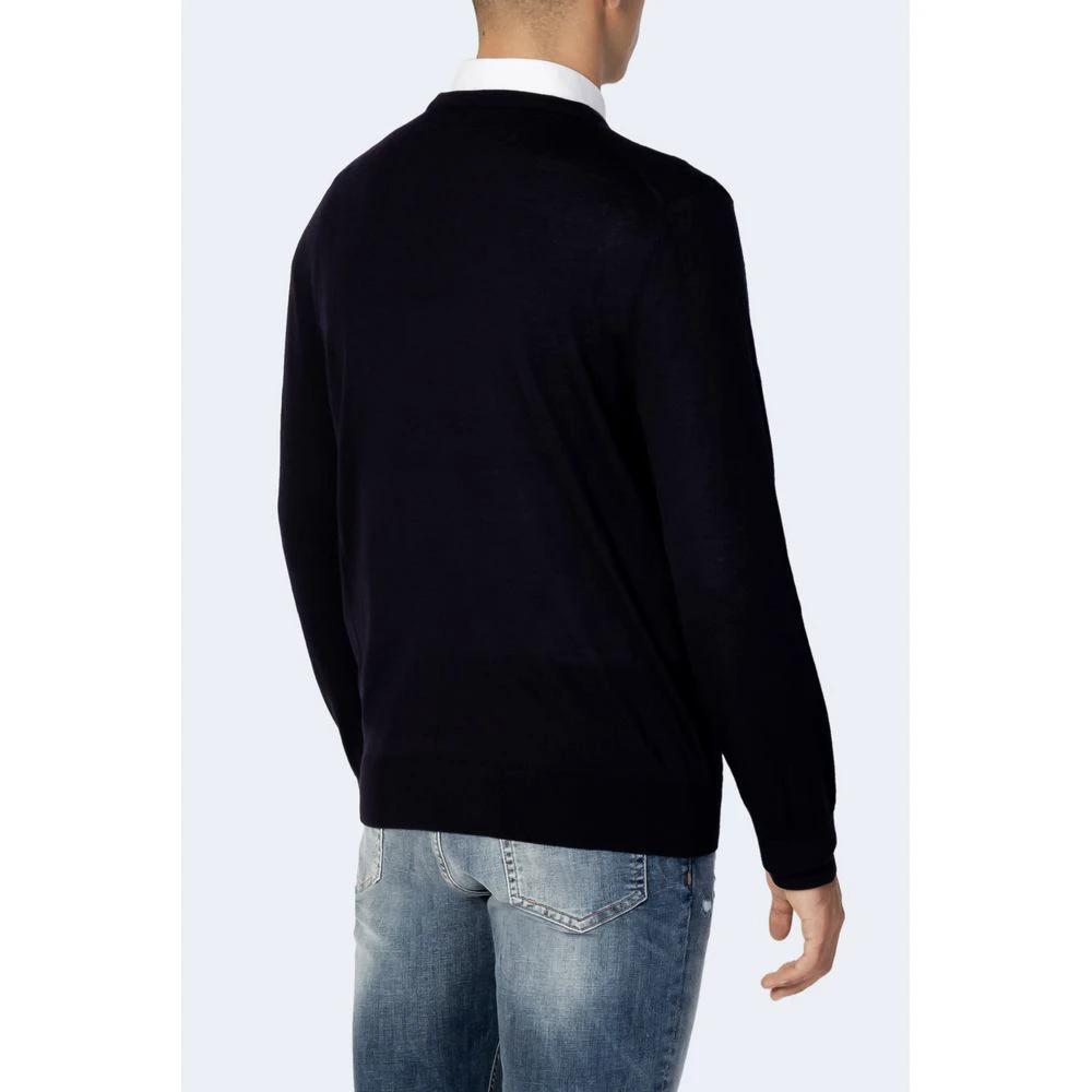 Armani Exchange Blue Wool Sweatshirt by Armani Exchange