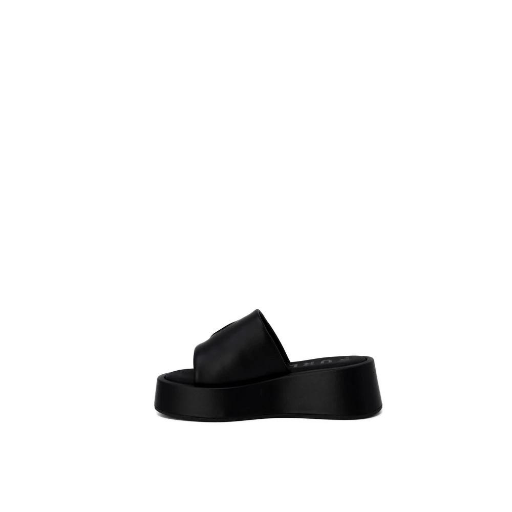 Furla Black Leather Slippers by Furla