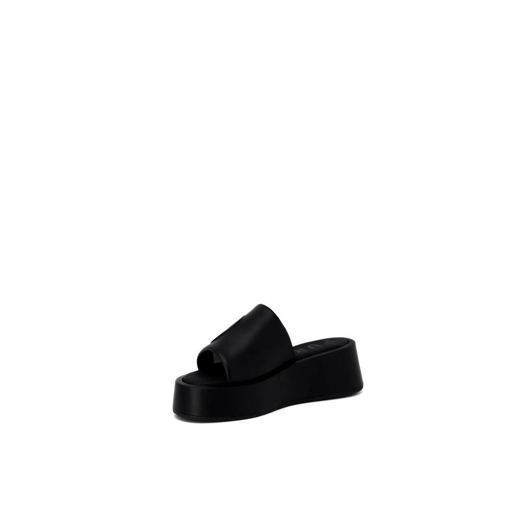 Furla Black Leather Slippers by Furla