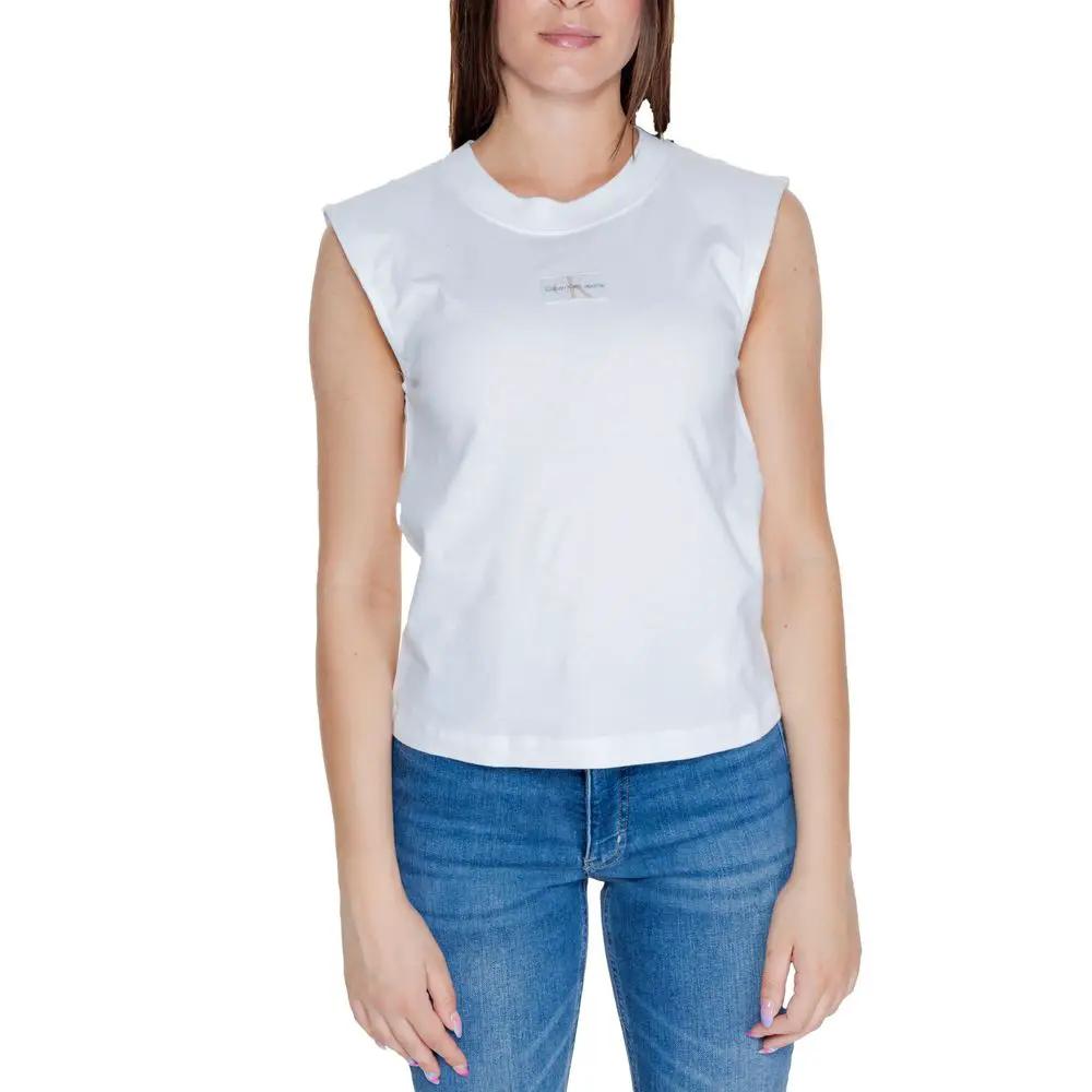 Calvin Klein Jeans White Cotton T-Shirt
