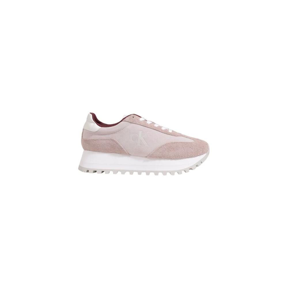 Calvin Klein Jeans Purple Leather Low Top Sneakers Calvin Klein Jeans
