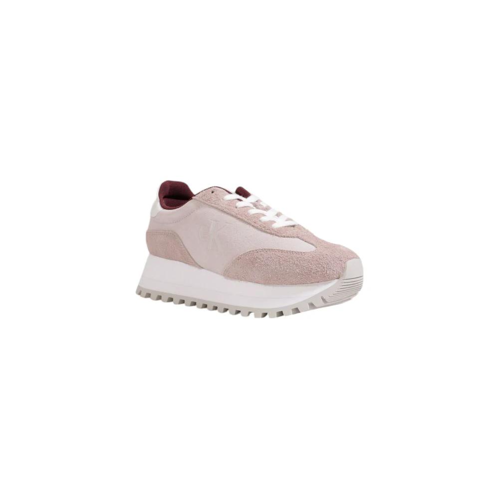Calvin Klein Jeans Purple Leather Low Top Sneakers Calvin Klein Jeans