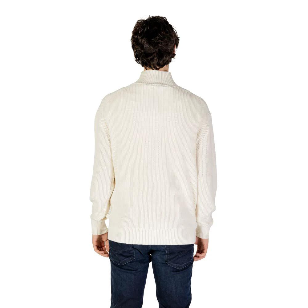 Calvin Klein Jeans Cream Cotton Sweatshirt by Calvin Klein Jeans