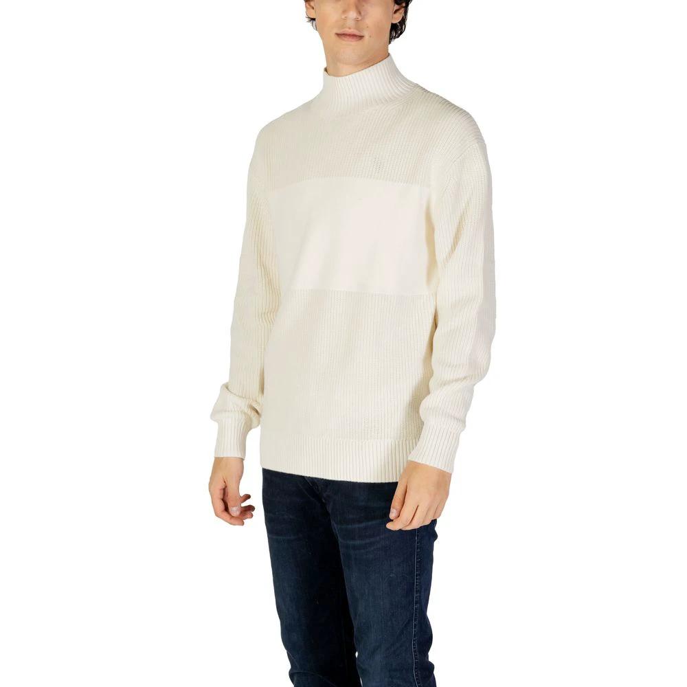 Calvin Klein Jeans Cream Cotton Sweatshirt by Calvin Klein Jeans