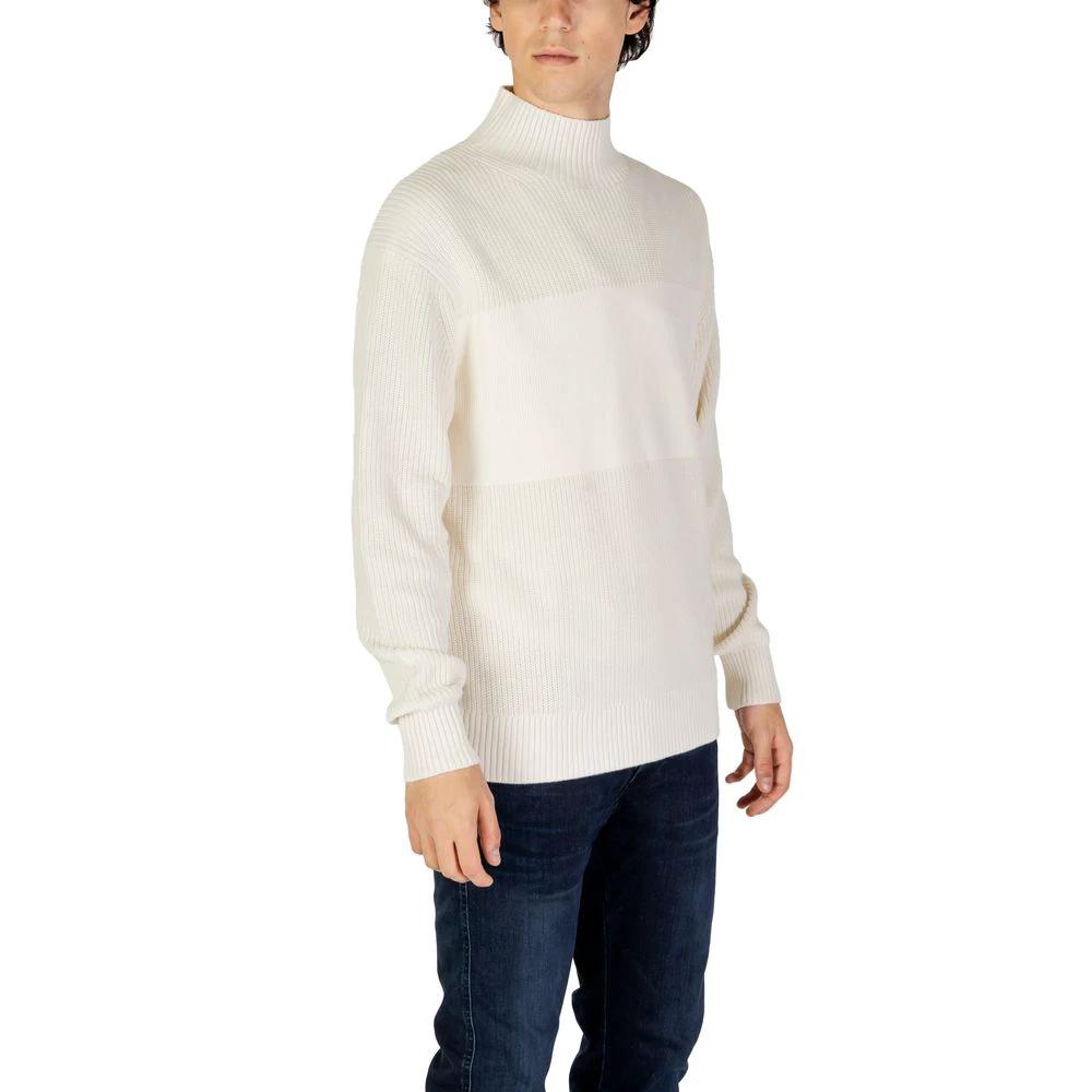 Calvin Klein Jeans Cream Cotton Sweatshirt by Calvin Klein Jeans