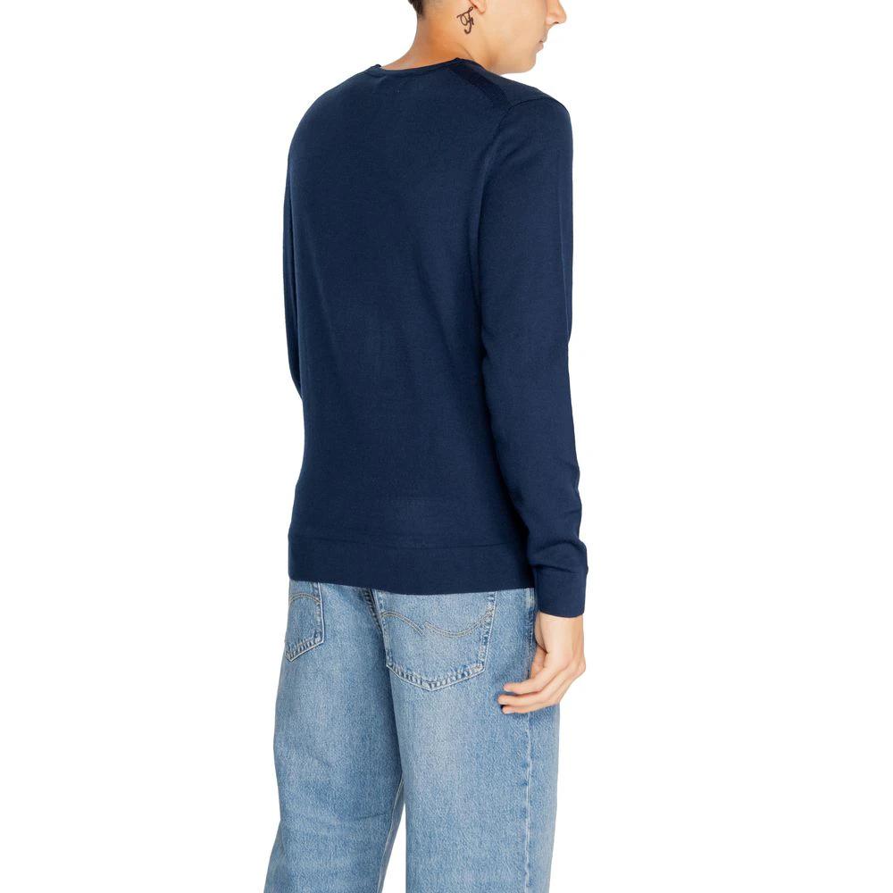 Calvin Klein Blue Recycled Wool Sweatshirt by Calvin Klein
