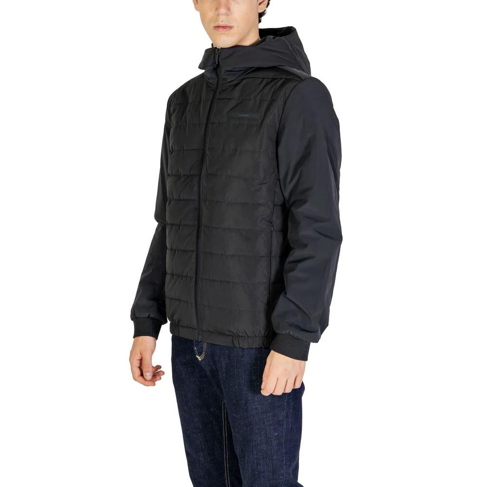 Calvin Klein Black Recycled Polyester Shell Jacket by Calvin Klein