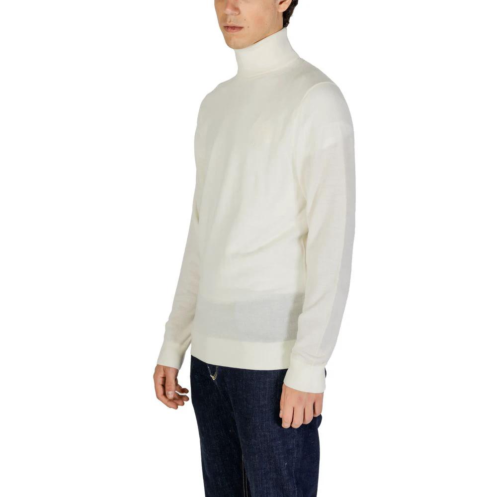 Calvin Klein Jeans Cream Wool Turtleneck by Calvin Klein Jeans