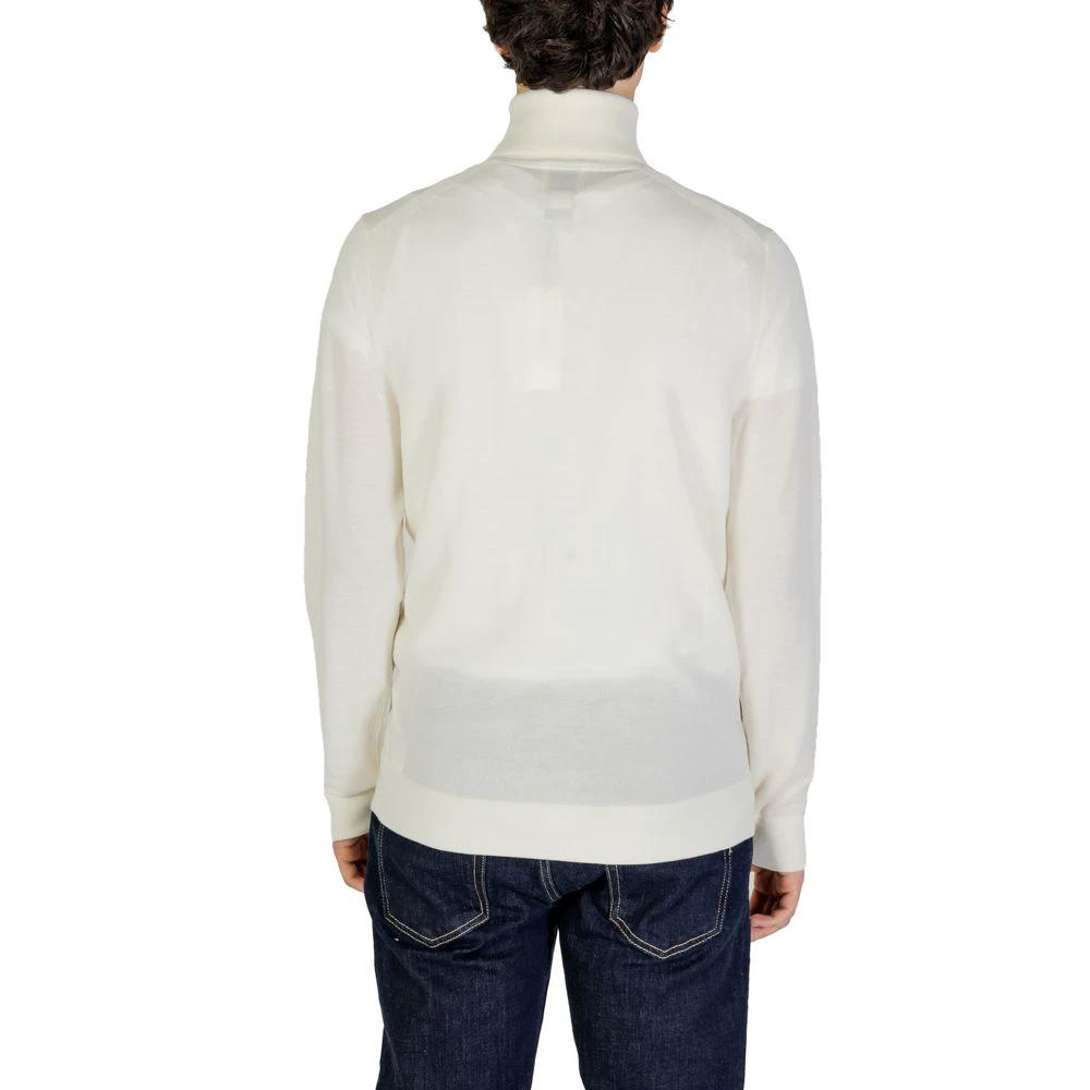 Calvin Klein Jeans Cream Wool Turtleneck by Calvin Klein Jeans