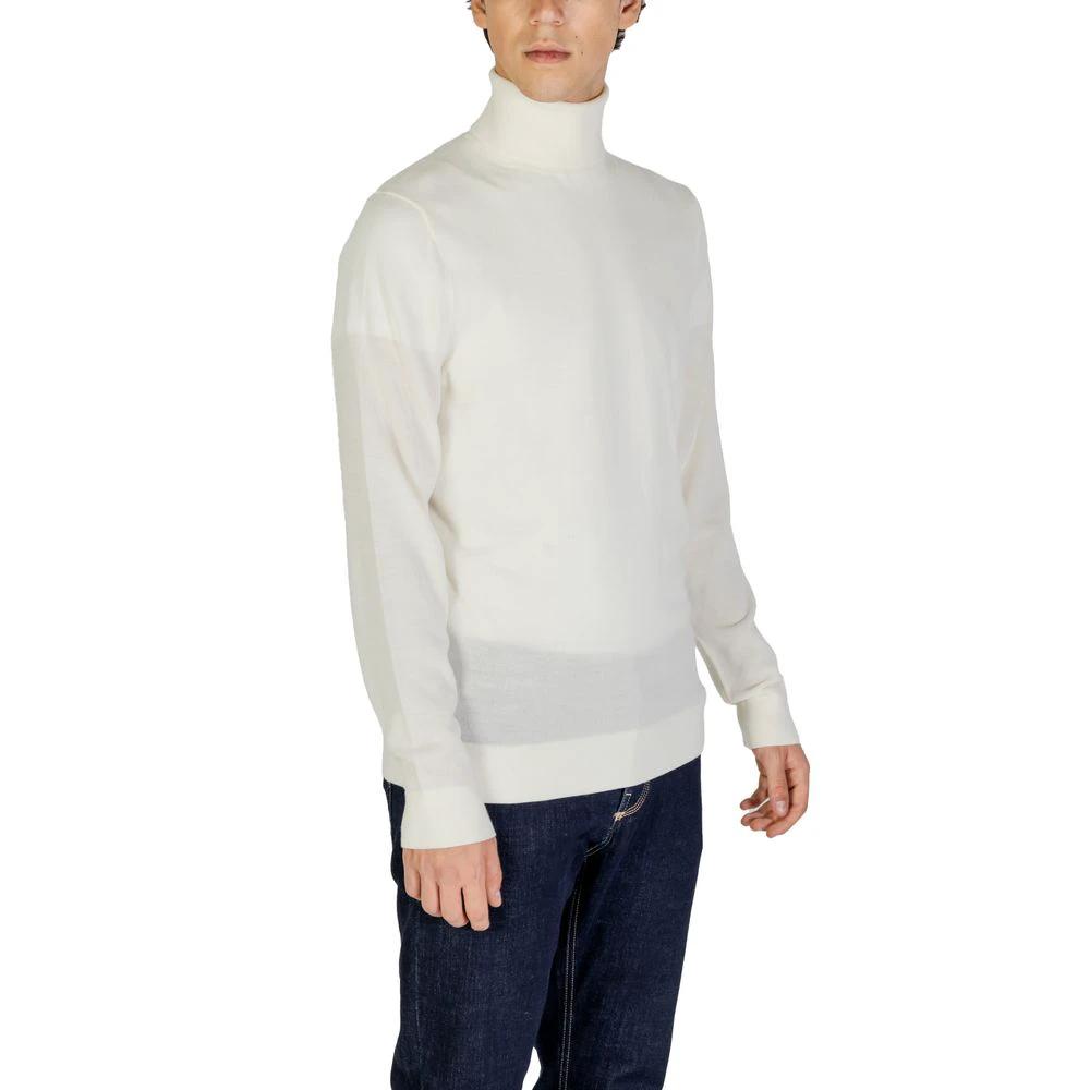 Calvin Klein Jeans Cream Wool Turtleneck by Calvin Klein Jeans