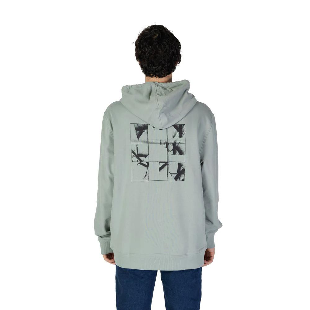 Calvin Klein Jeans Green Cotton Hoodie by Calvin Klein Jeans