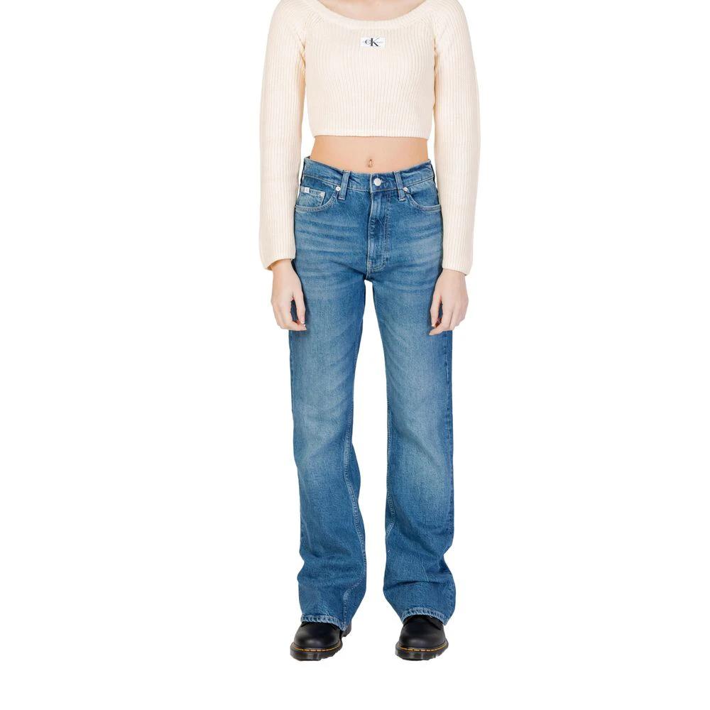 Calvin Klein Jeans Blue Cotton Mom Jeans by Calvin Klein Jeans