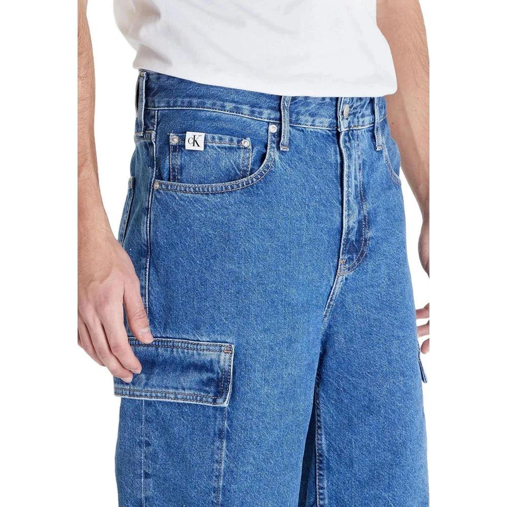Calvin Klein Jeans Blue Cotton Bermuda Shorts by Calvin Klein Jeans