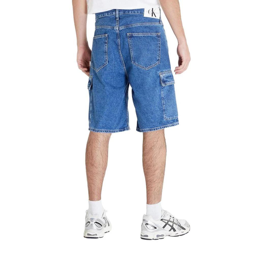 Calvin Klein Jeans Blue Cotton Bermuda Shorts by Calvin Klein Jeans