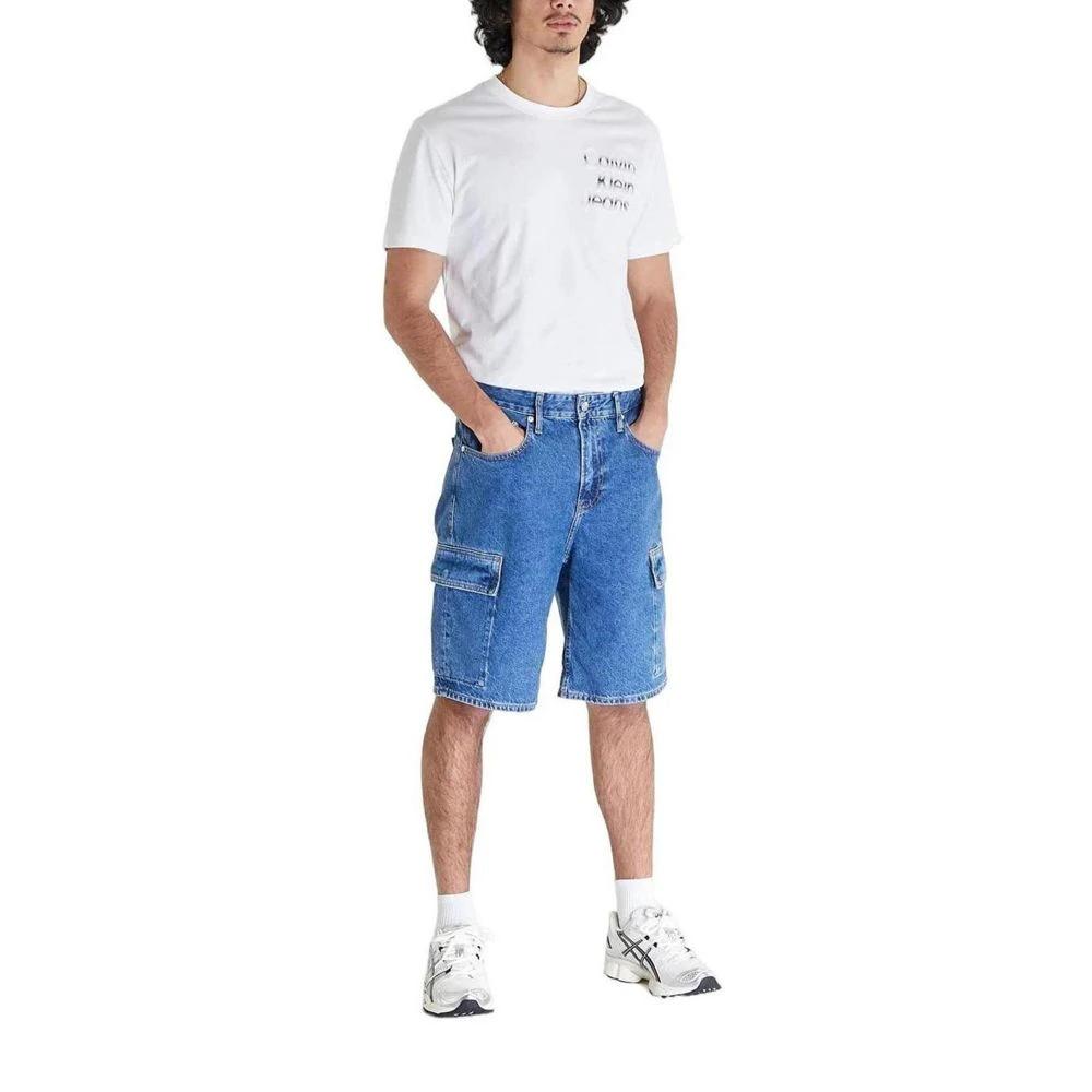 Calvin Klein Jeans Blue Cotton Bermuda Shorts by Calvin Klein Jeans